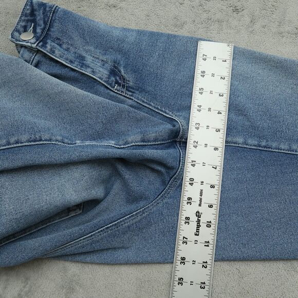 BACCINI Jeans Women's Size 14R High-Rise Fringe Cropped Denim 25" Inseam Stretch - Picture 7 of 16